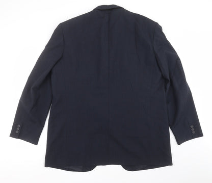 Impressions Mens Blue   Jacket Suit Jacket Size 44