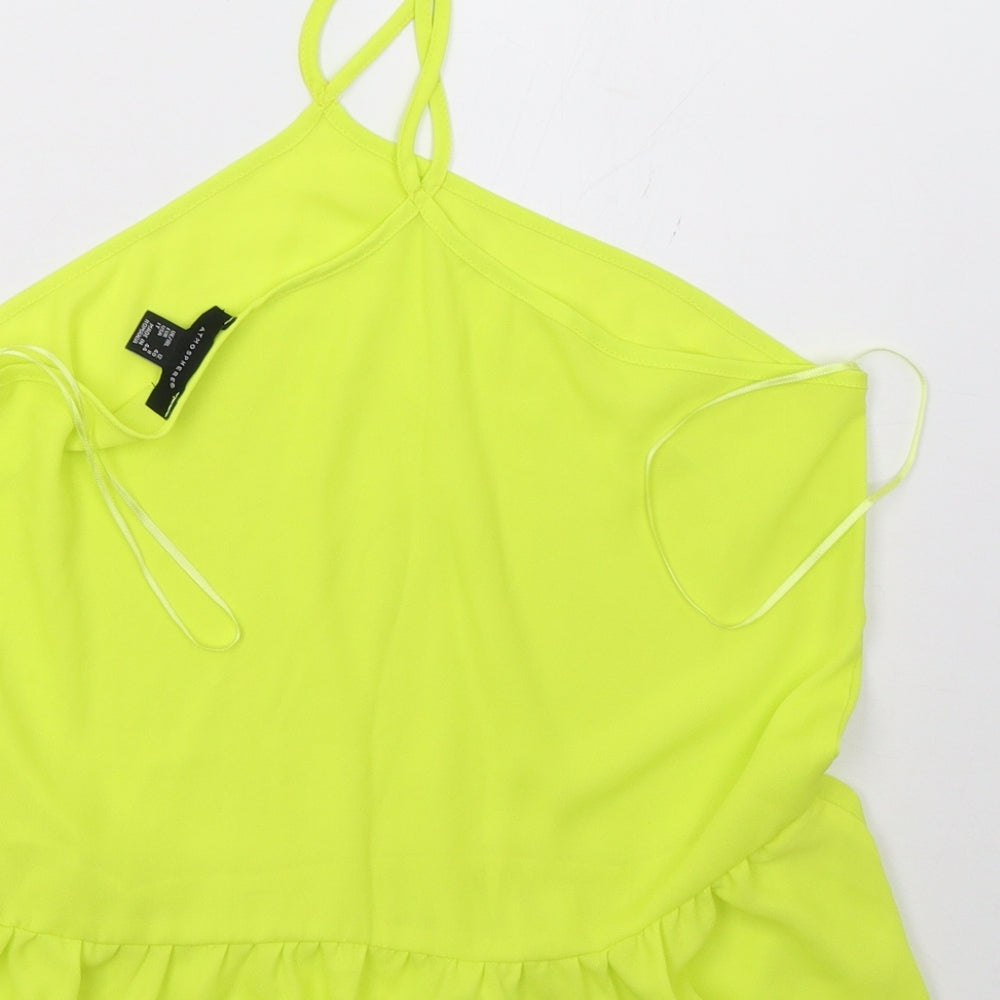 Primark Womens Yellow   Basic Tank Size 12