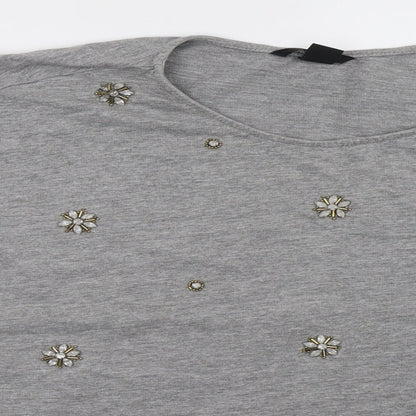 H&M Womens Grey   Pullover Sweatshirt Size L