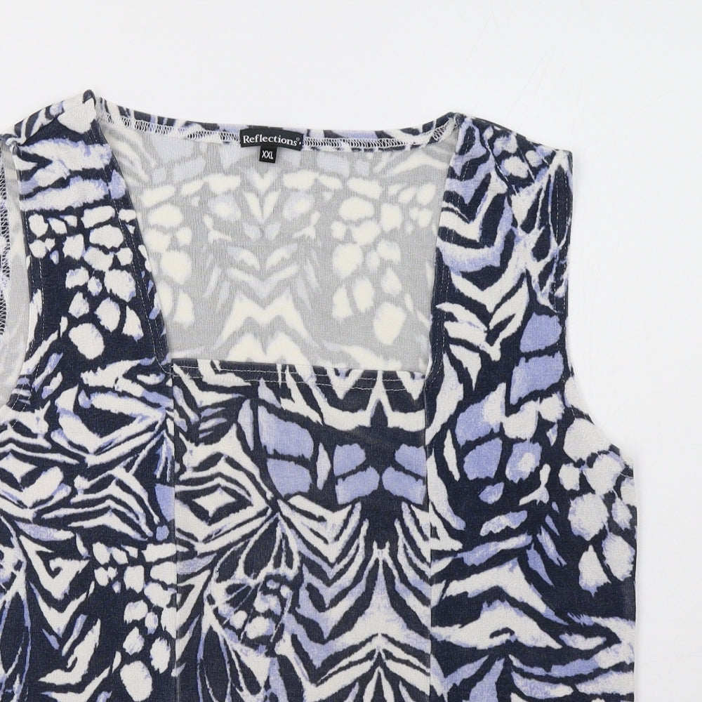 Reflections Womens Blue   Basic Tank Size 2XL