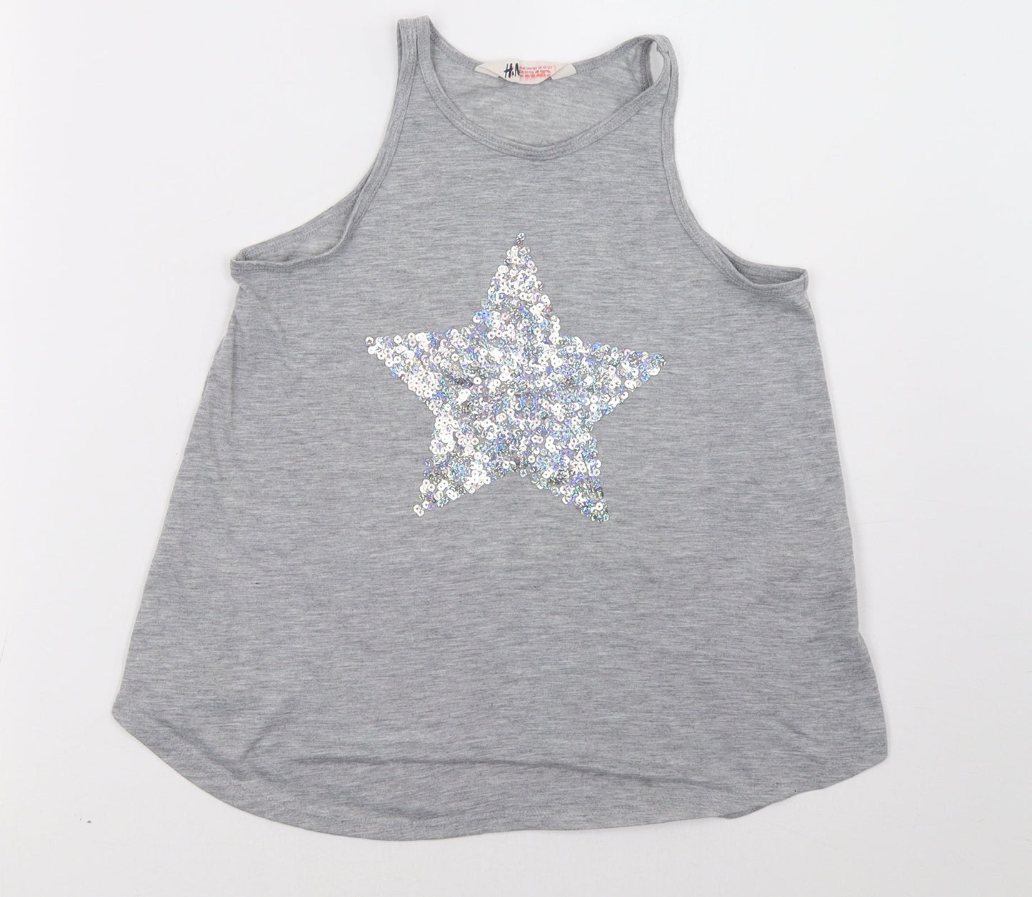 H&M Girls Grey   Basic Tank Size 11 Years