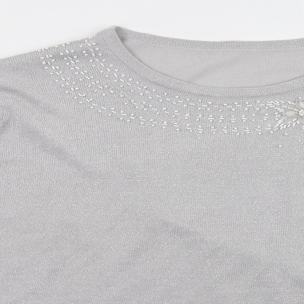 BM Womens Grey   Pullover Sweatshirt Size XL