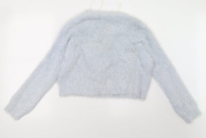 Preloved FOREVER 21 Womens Blue   Pullover Sweatshirt Size M - Back
