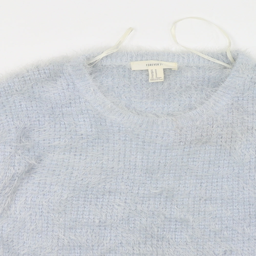 FOREVER 21 Womens Blue   Pullover Sweatshirt Size M