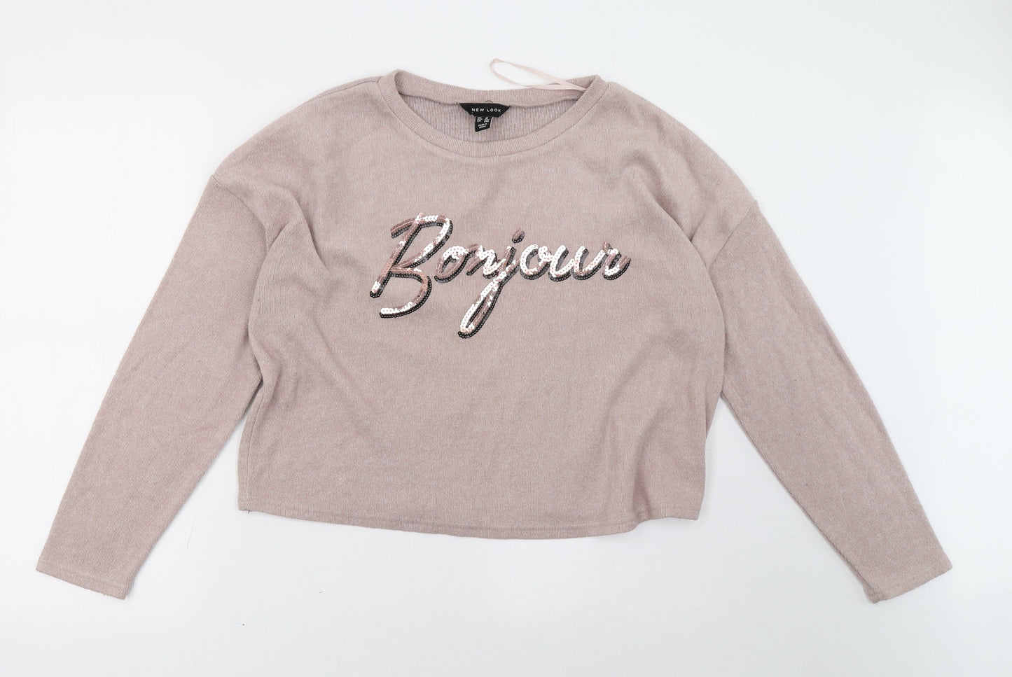 New Look Womens Pink   Pullover Sweatshirt Size M