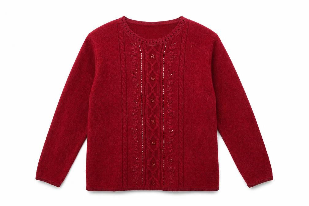 Avant Garde Womens Red   Pullover Sweatshirt Size M