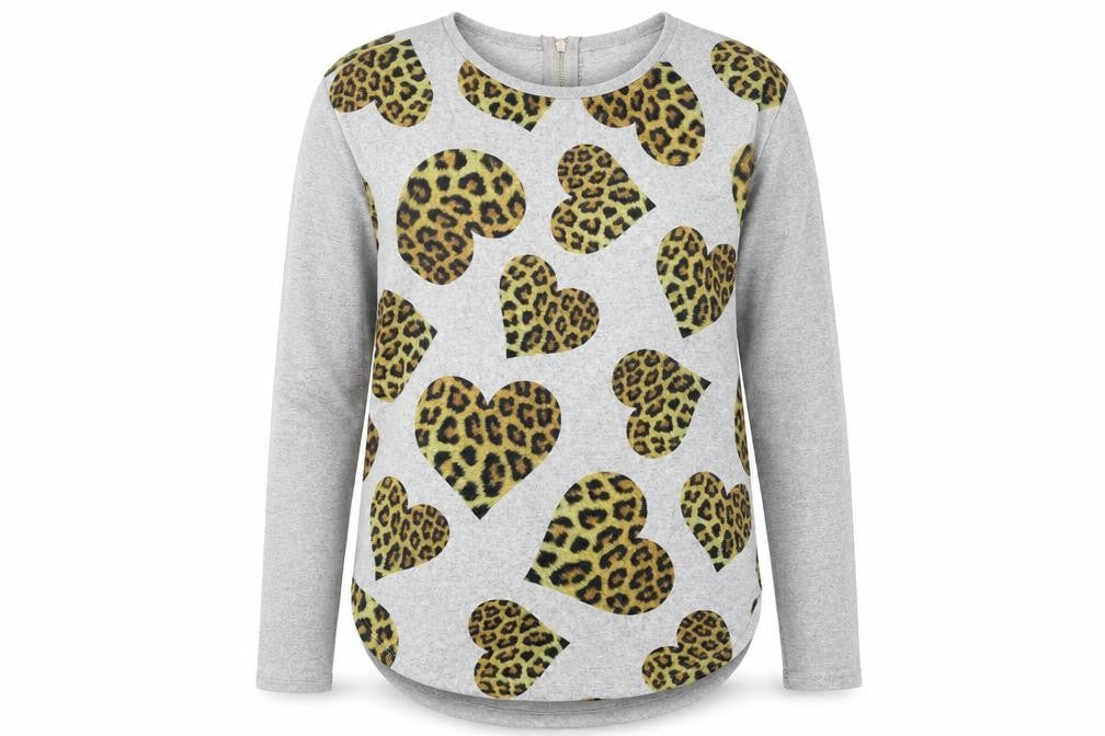Quiz Womens Grey   Pullover Jumper Size S  - HEARTS
