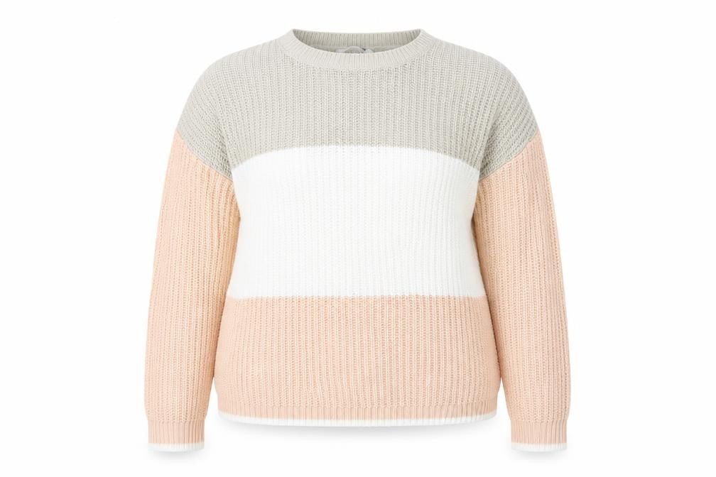 pEP&CO Womens Beige Striped  Pullover Jumper Size M