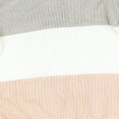 Pep&Co Womens Beige Striped  Pullover Jumper Size M