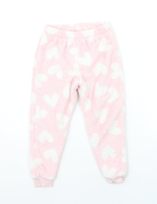George Girls Pink Geometric  Top Pyjama Pants Size 4-5 Years
