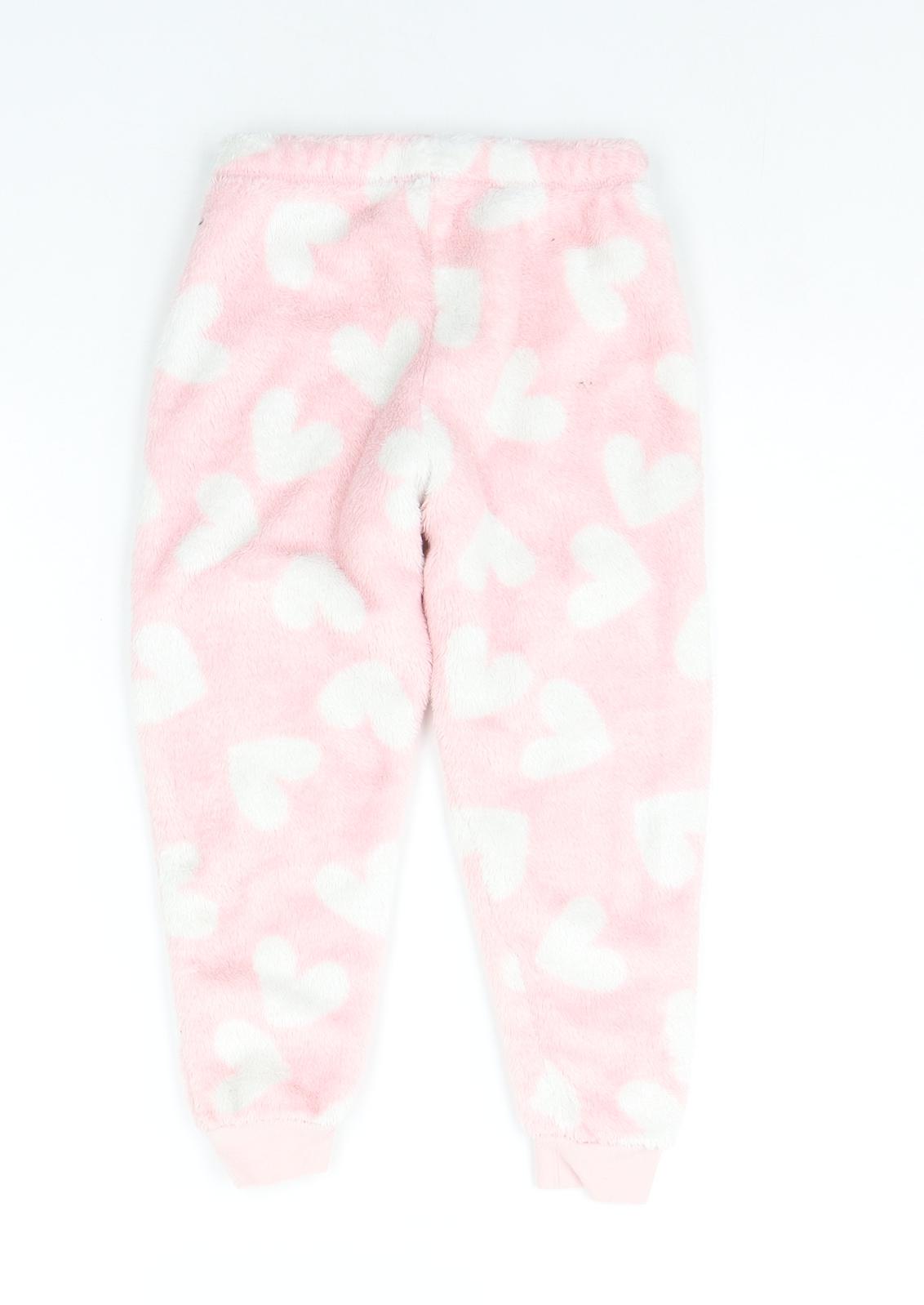 George Girls Pink Geometric  Top Pyjama Pants Size 4-5 Years