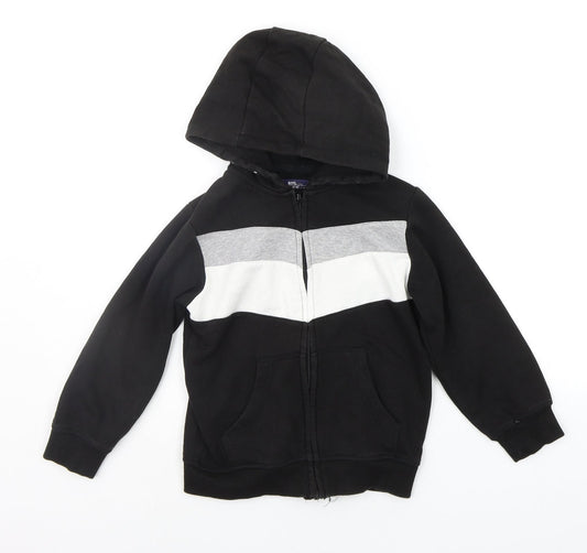 Matalan Girls Black   Full Zip Hoodie Size 6 Years