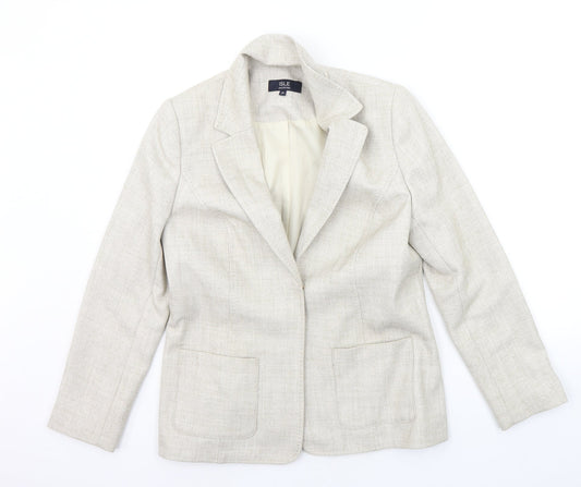 ISLE Essentials  Womens Beige   Jacket Suit Jacket Size 10