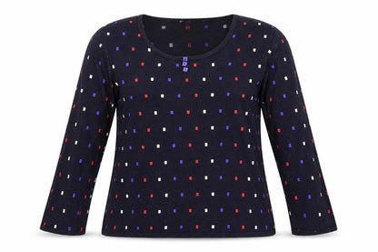 county casual Womens Blue Polka Dot  Pullover Jumper Size L