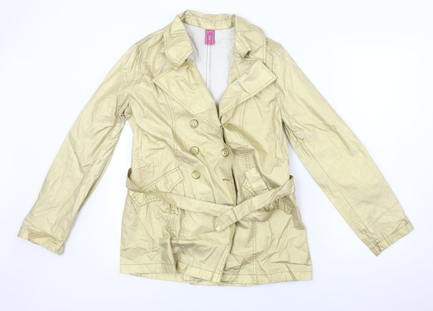 world line Womens Gold   Jacket Coat Size 12
