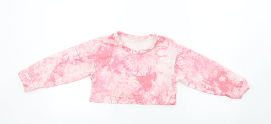 Preworn  Girls Pink   Pullover Jumper Size 7-8 Years