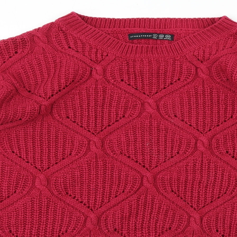 Atmosphere  Womens Pink   Pullover Jumper Size 8