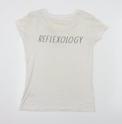 Preloved BC Collection  Womens White   Basic T-Shirt Size S - Back