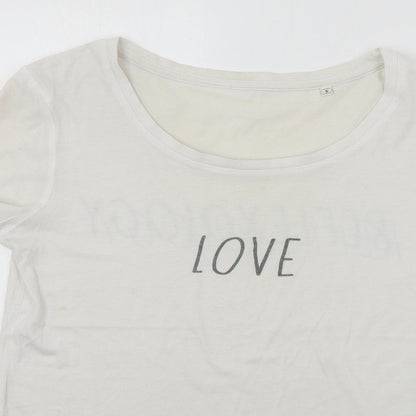 Preloved BC Collection  Womens White   Basic T-Shirt Size S - Detail