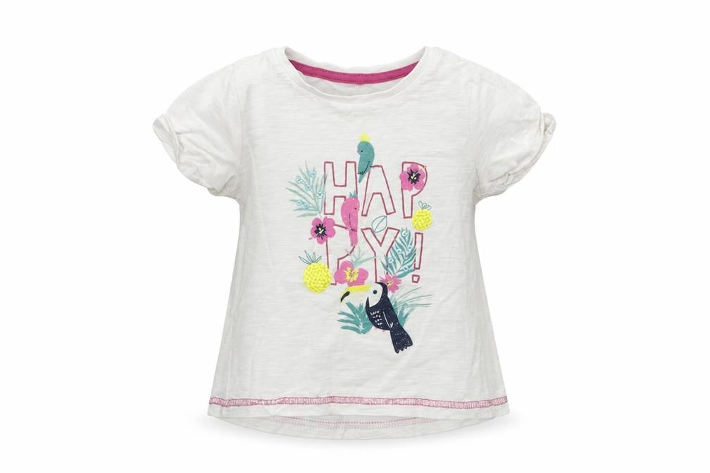 Matalan  Girls White   Basic T-Shirt Size 9-12 Months