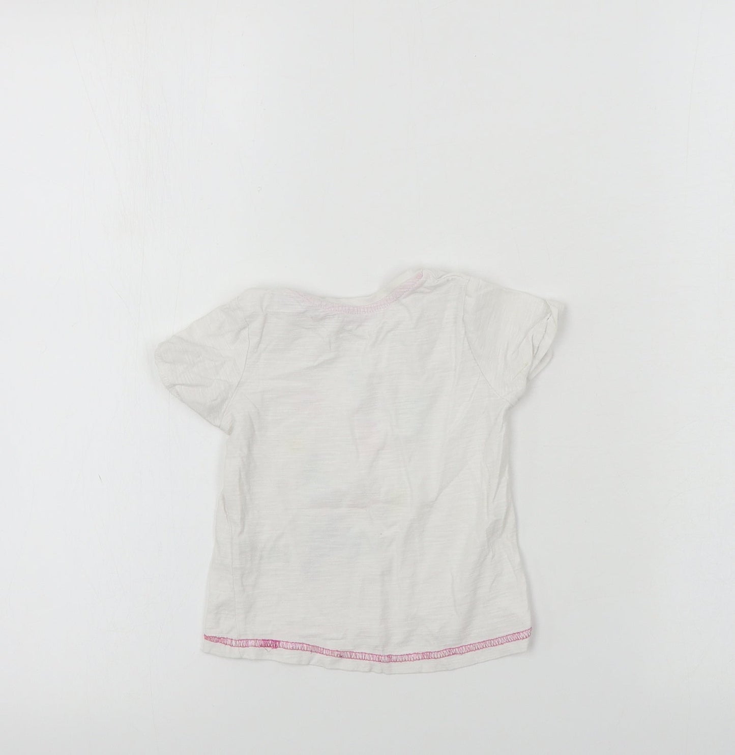 Matalan  Girls White   Basic T-Shirt Size 9-12 Months