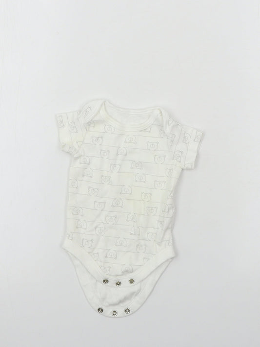 TU Baby White   Babygrow One-Piece Size 0-3 Months