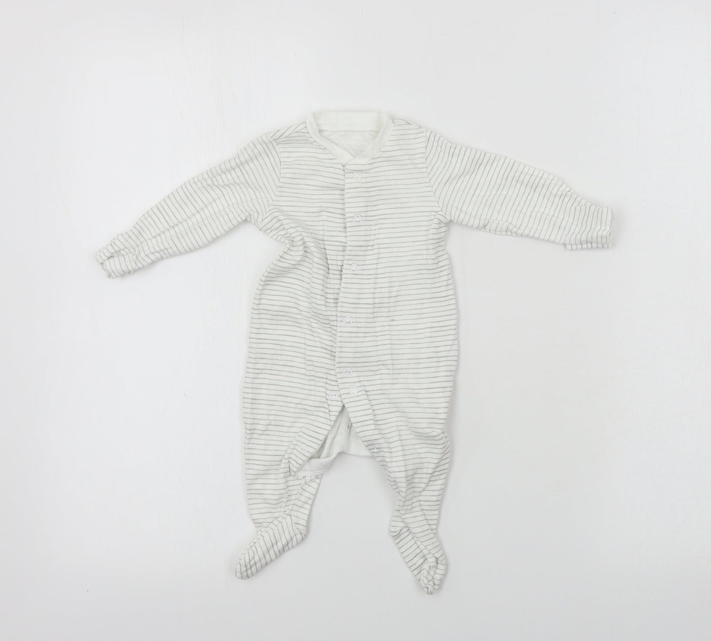 TU Baby White Striped  Babygrow One-Piece Size 0-3 Months