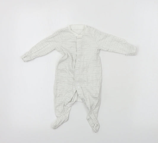 TU Baby White Striped  Babygrow One-Piece Size 0-3 Months