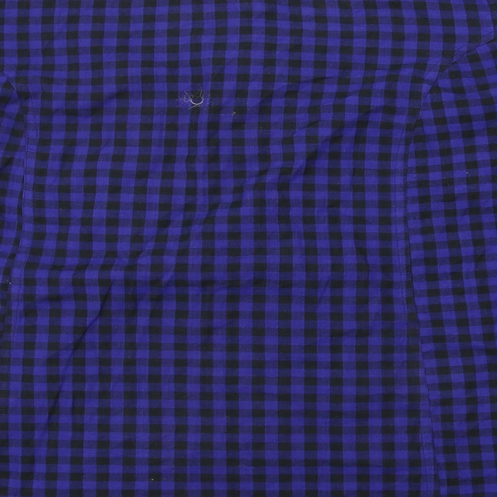 Fashion Union  Womens Blue Check  Basic Blouse Size 12