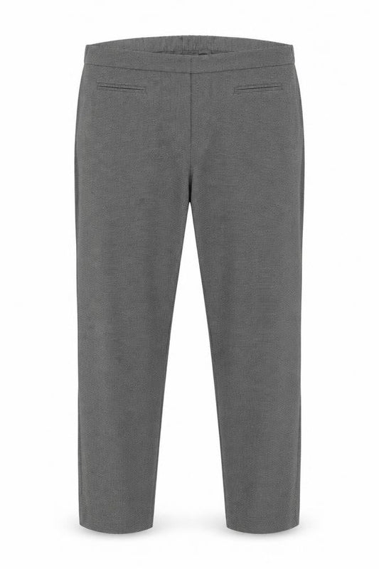 Bonmarché Womens Grey Check Trousers Size 24 L26 in