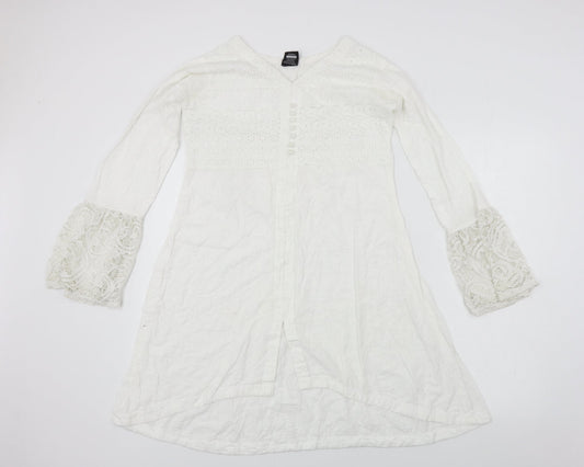 SJ Collection  Womens White   A-Line  Size M