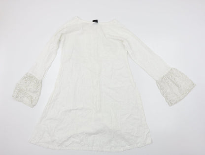 SJ Collection  Womens White   A-Line  Size M