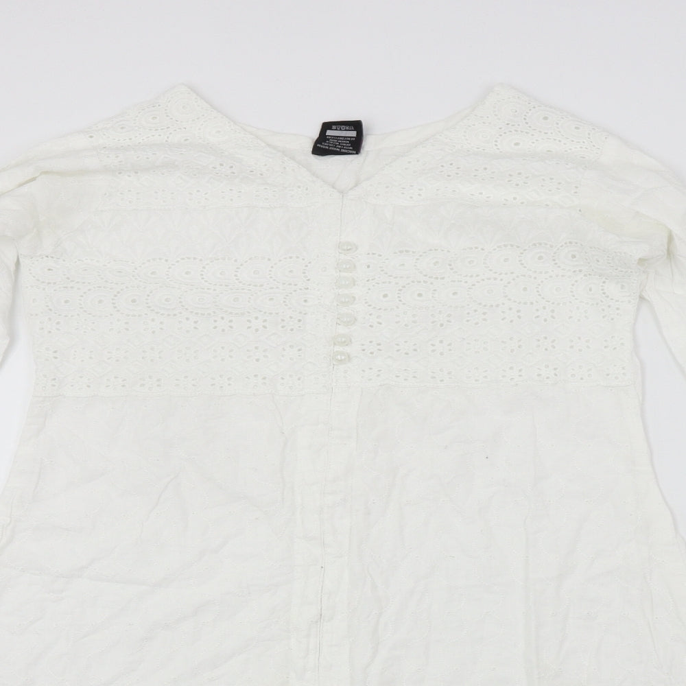 SJ Collection  Womens White   A-Line  Size M