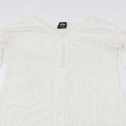 SJ Collection  Womens White   A-Line  Size M