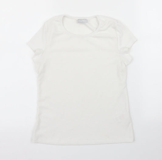 Matalan Girls White   Basic T-Shirt Size 11 Years