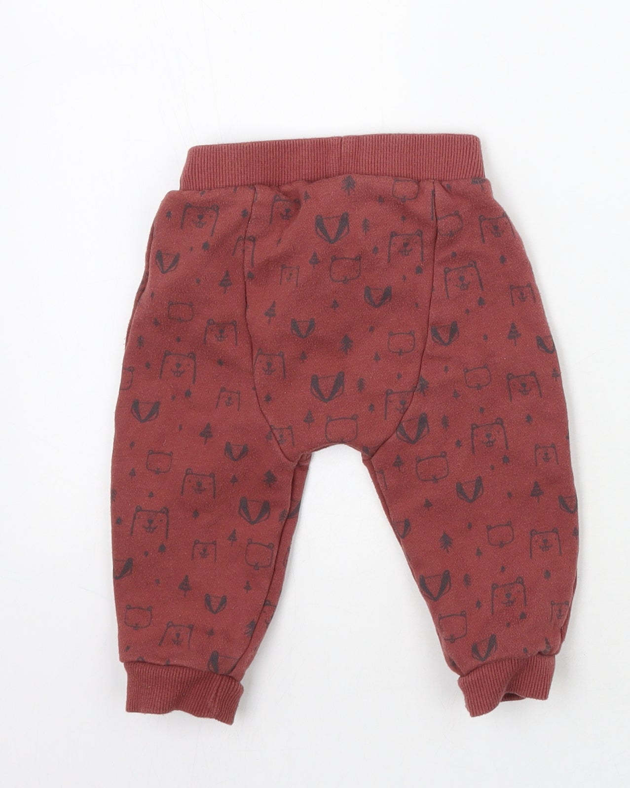 F&F Baby Brown Geometric  Sweatpants Trousers Size 9-12 Months