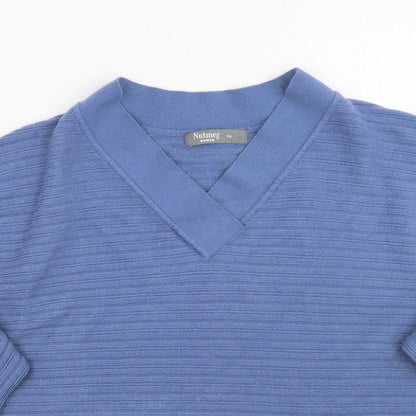 Preloved Nutmeg Womens Blue   Pullover Jumper Size 14 - Detail