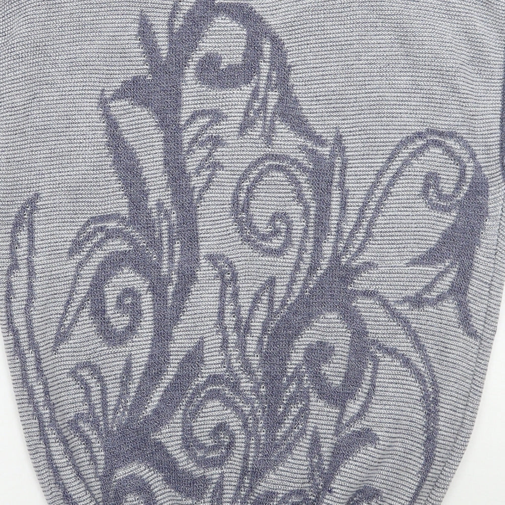 Emreco Womens Blue Floral  Pullover Jumper One Size
