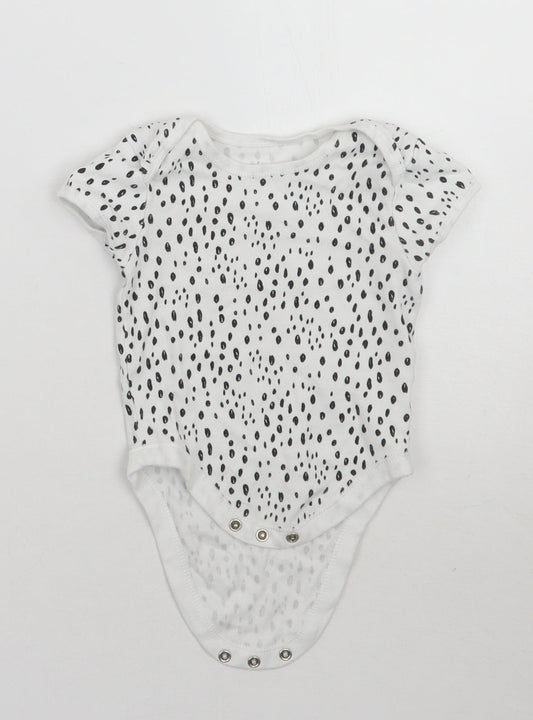 Primark Girls White Animal Print  Babygrow One-Piece Size 9-12 Months