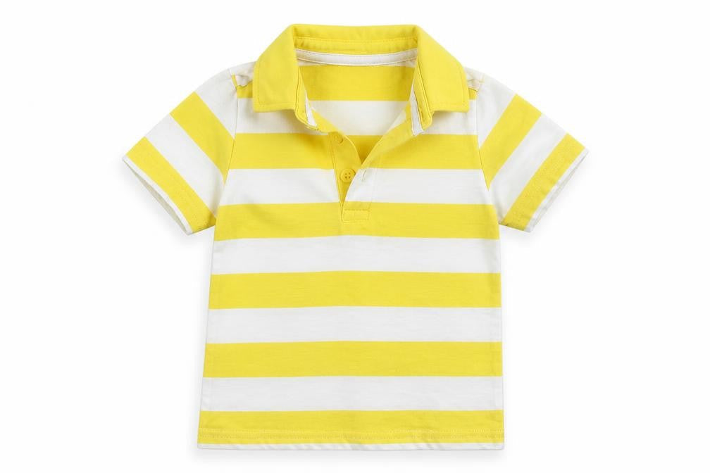 Mini Club Baby Yellow Striped  Basic Polo Size 12-18 Months