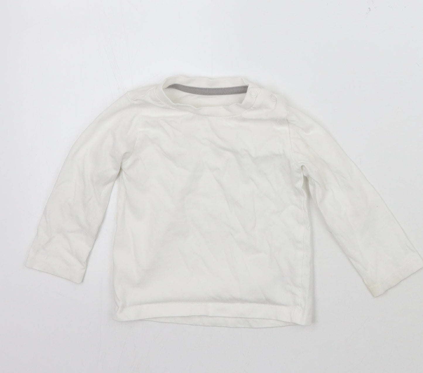 Nutmeg Baby White   Basic T-Shirt Size 9-12 Months