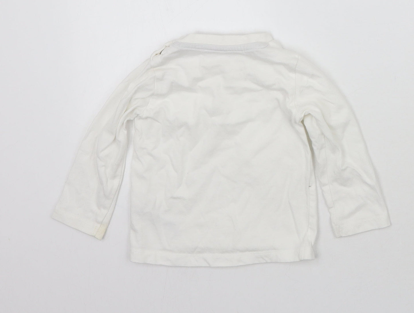Nutmeg Baby White   Basic T-Shirt Size 9-12 Months