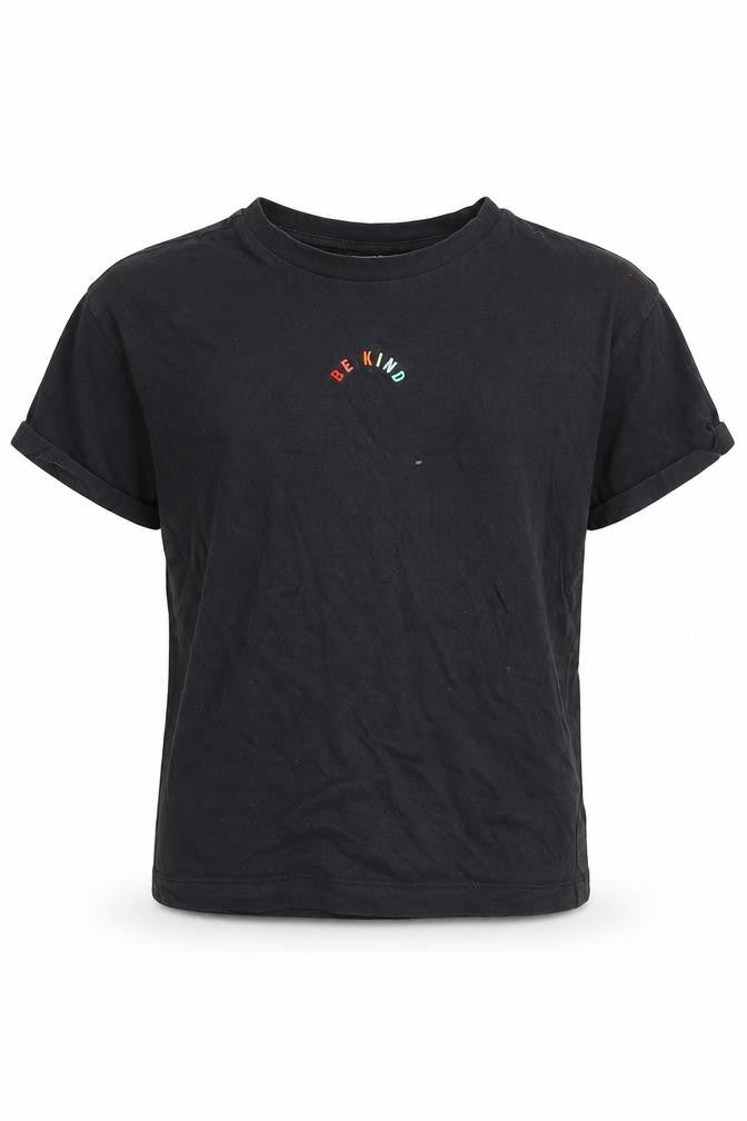 Marks & Spencer Girls Black   Basic T-Shirt Size 7-8 Years