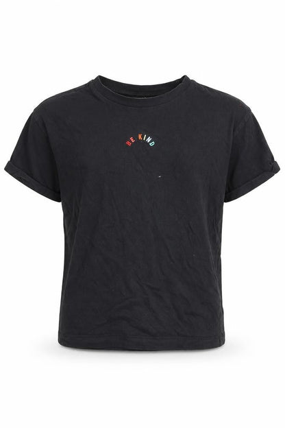 Marks & Spencer Girls Black   Basic T-Shirt Size 7-8 Years