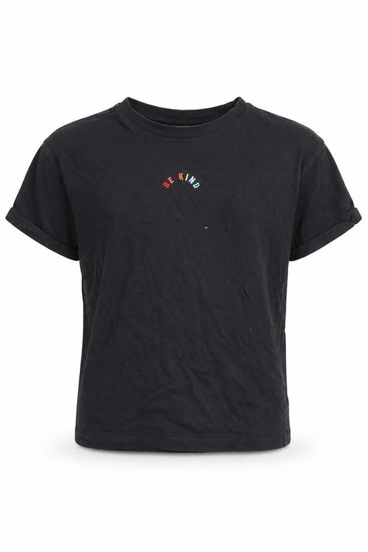 Marks & Spencer Girls Black   Basic T-Shirt Size 7-8 Years