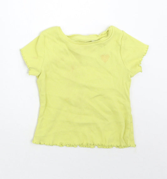 George Girls Green   Basic T-Shirt Size 12-18 Months
