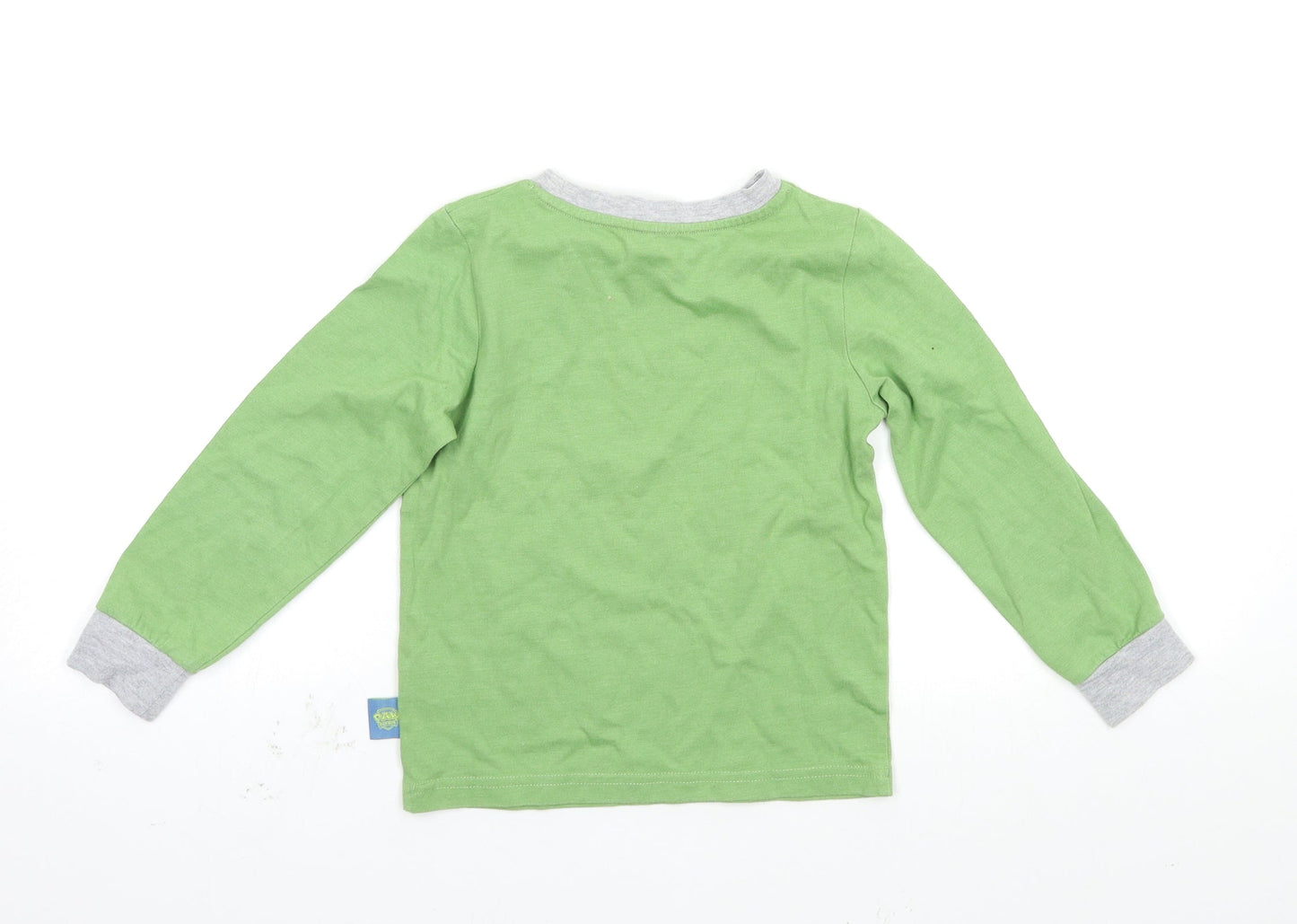 TU Boys Green   Basic T-Shirt Size 5-6 Years