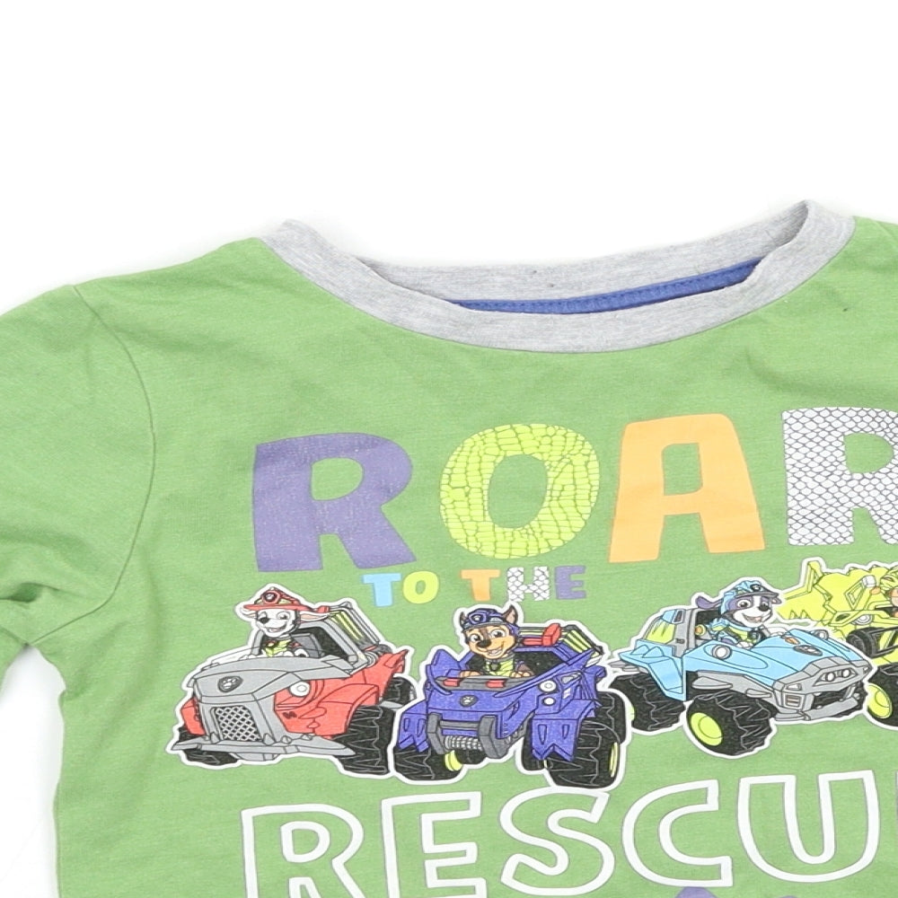 TU Boys Green   Basic T-Shirt Size 5-6 Years