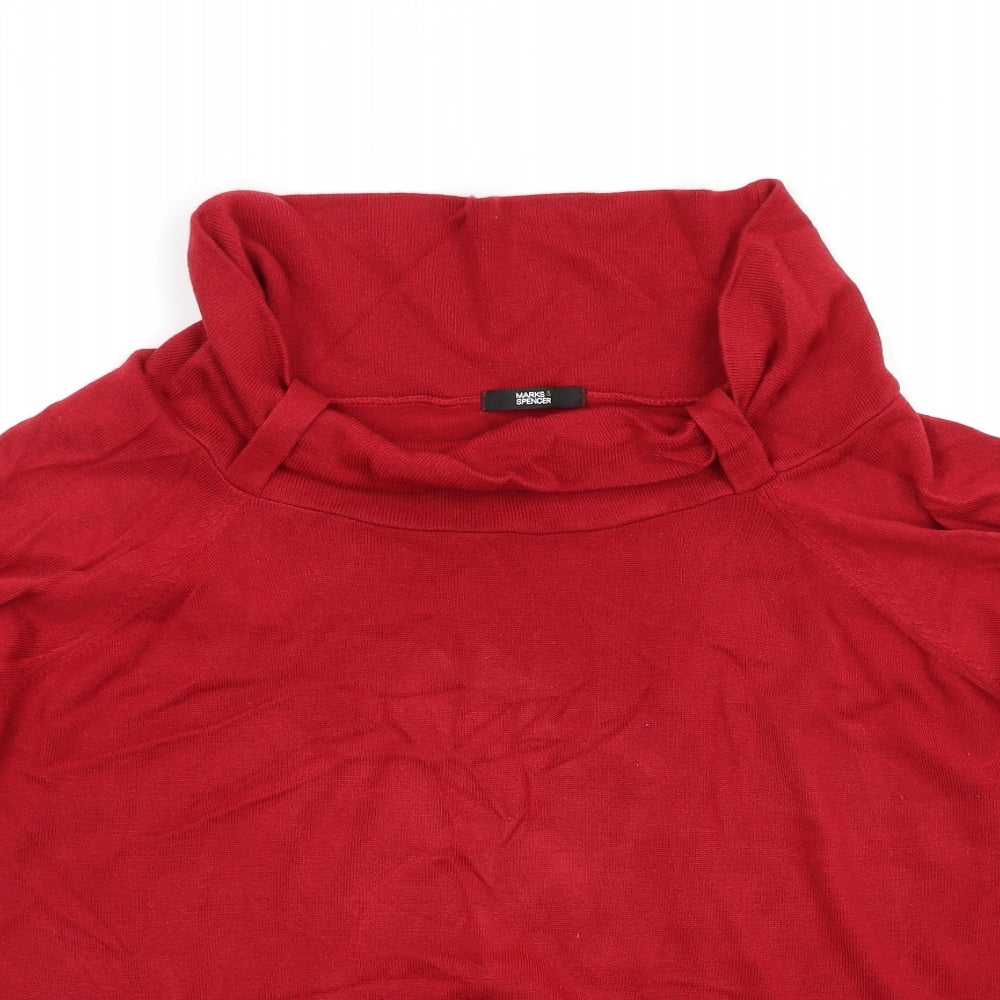Marks and Spencer Womens Red   Pullover Jumper Size 20