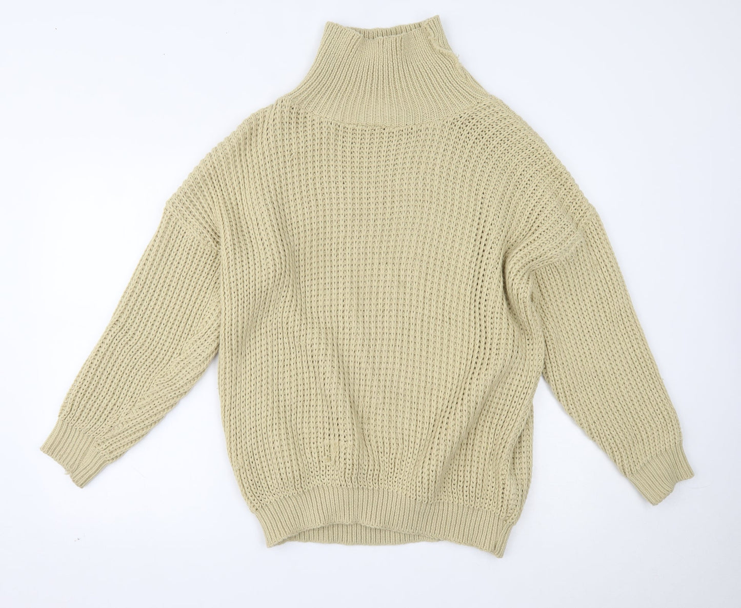PRETTYLITTLETHING Womens Beige   Pullover Jumper Size S